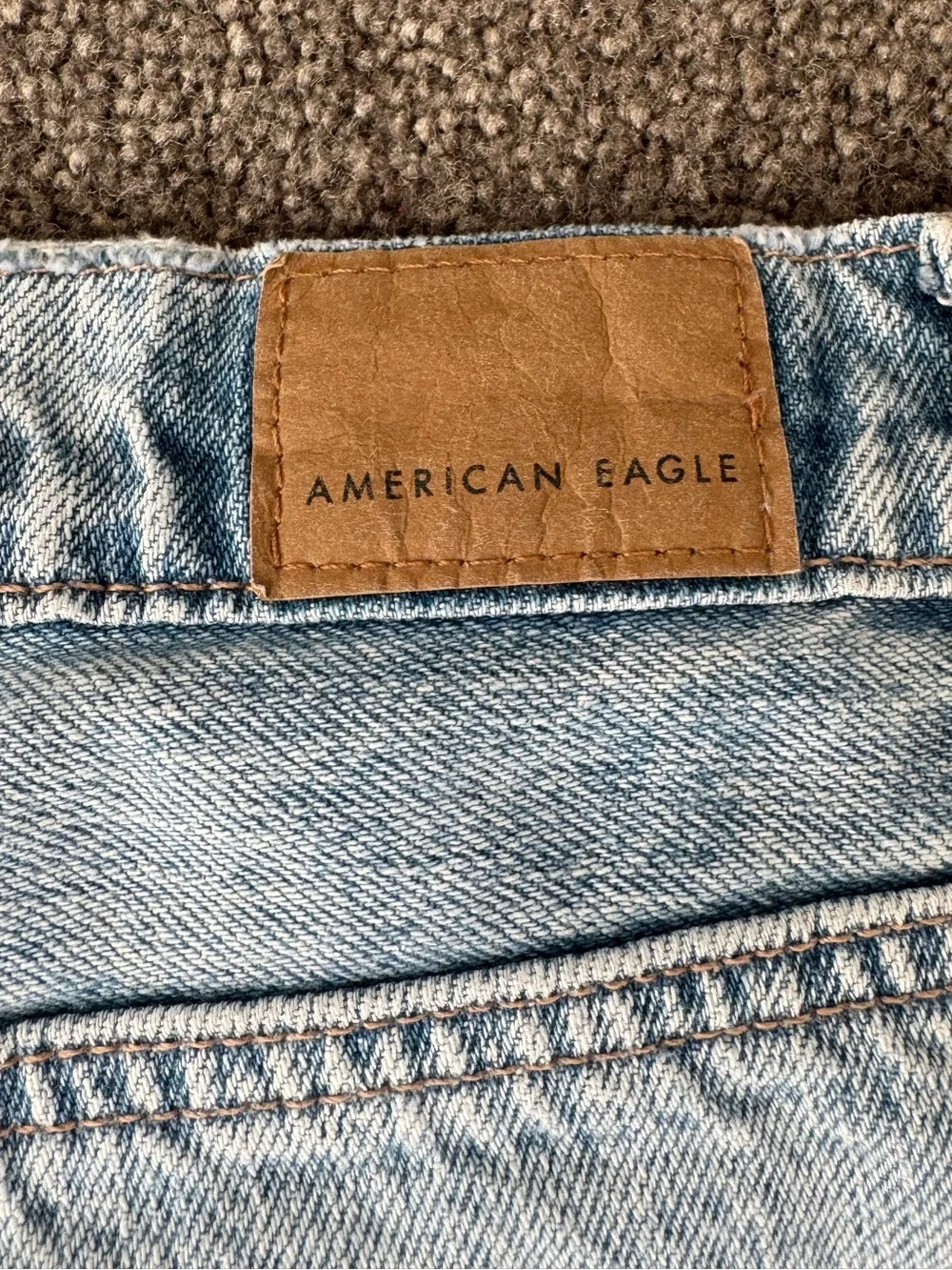 AE Low-Rise Denim Baggy Skater Short